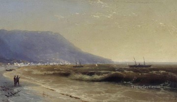 イヴァン・アイヴァゾフスキー 海辺の青い山 海の風景 Oil Paintings
